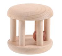 Parliky Wooden Snowman Roller Rattle for Boy Girl Years Lightweight Sensory with Smooth Edges Ergonomic Design for Early Education and Shower Random Style