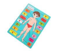 Parliky Wooden Spanish Language Human Body Puzzle for Educational Body Parts Teaching Equipment Reusable Jigsaw for Early Learning and Cognitive Development