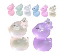 Parliky Woodland Animals Collection: 8pcs Mini Resin Deer Figurines for Tabletop Succulents Micro Landscape Craft Decor