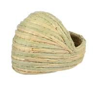 Parliky Woven Straw Chicken Nest Bed Natural Poultry Coop Breeding Nest for Egg Laying Easy to Install Beige Straw Bird House Cage Accessory