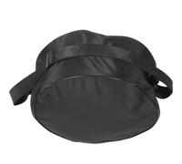 Parliky Yoga Portable Bag Wheel Polyester to Storage Large Capacity Black Wide Strap for Transporting and Going Classes