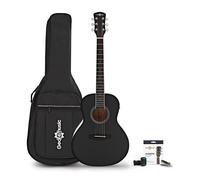 Parlour Left Handed Electro Acoustic Guitar & Accessory Pack by Gear4music Black