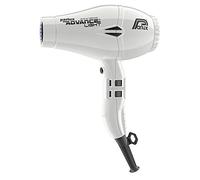 Parlux Advance Light Ionic and Ceramic Hair Dryer in White. Powerful, Quiet Lightweight Blow Dryer with 2 Speed Controls, 4 Heat Settings & 2 Nozzle Attachments. Made with Recycled Materials.