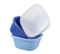 Parlynies 16 Quart Plastic Wash Basin, Small Dish Washing Pan, Pack of 3