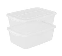 Parlynies 2 Packs 16 L Pizza Dough Proofing Box with Latching Lid, Clear