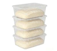 Parlynies 4-Pack Proofing Container with 14 L Capacity, Dough Rising Box for Bread, Sourdough, Pizza
