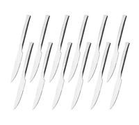 Parlynies Steak Knives Set of 12, Stainless Steel Serrated Kitchen Knives with Ergonomic Handle, Sharp Dinner Table Knives for Home Restaurant