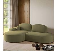 Parma Pro Ball Corner Sofa Bed With Storage Container Olive Green Left Side