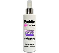 Parma Violet Body Spray - 100ml Eau de Toilette (EDT) - Atomiser Mist - Sweet Scent - Vegan Friendly - Puddle of Wax - Made in the UK