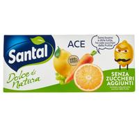 Parmalat Santal Succo di Frutta Ace Flavour Orange, Carrot and Lemon Fruit Juice Zero Sugar Additive Refreshing Refreshing Drink Brik 3 x 200 ml