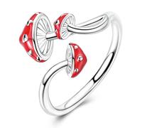 Parmuz 925 Sterling Silver Adjustable Ring for Woman Stackable Open Lucky Butterfly Star Moon Twisted Knuckle Ring Eternity Bands Dainty CZ Statement Engagement