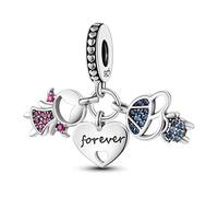 Parmuz 925 Sterling Silver Charm for Bracelet Necklace Dangle Love Mom Ocean travel Butterfly Party Birthday Charm Beads Pendants DIY Jewelry Gift for Women