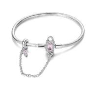 Parmuz 925 Sterling Silver Charms Bracelet for Women Love Heart Summer Ocean Iconic Moments Snake Chain Bracelet with 5A Cubic Zirconia Gift for Mother