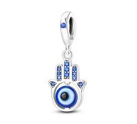 Parmuz 925 Sterling Silver Charms for Bracelet Woman Love Heart Evil Eye Daisy Flower Pendant Beads for Necklace Dog Cat Charm Jewelry Gift for Her