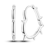 Parmuz 925 Sterling Silver Earrings Large Big Hoop Earrings Star Moon Butterfly Twisted Cubic Zirconia Thin Round Hoops for Women