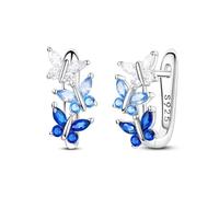 Parmuz 925 Sterling Silver Huggie Hoop Earrings Butterfly Posts Thick Chunky Hoops for Women Small Tiny cuff Cubic Zirconia Snake Heart Earring