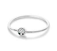 Parmuz Sterling Silver Snake Chain Charm Bracelet - Evil Eye Dream Catcher Key Love Heart Clasp Travel Charm Iconic Moments European Jewelry Gift for Woman