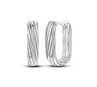 Parmuz Twisted Hoop Earrings 925 Sterling Silver Earrings huggie Hoops for Women With Cubic Zirconia Chunky Hoops Earrings Jewelry Gift