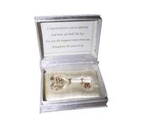 Parmy 18th and 21st Glass Key for Birthday Gift, Special Keepsake Present and as Decoration Accessories with a Sweet Note in Beautiful Box (18th Key)