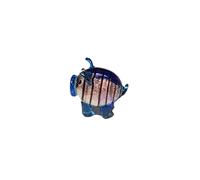Parmy Beautiful Glass Small Blue and Pink Pig Ornament Boxed