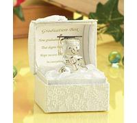 Parmy Glass Bear Graduation Congratulations with Poem inside the Lid - Gift Boxed