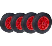 Parnells 10" Solid Rubber Wheel for Trolleys & Generators, Set of 4, 250mm