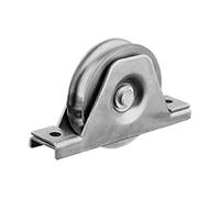 Parnells 100mm Gate wheel pulley wheel in bracket, sliding gate, heavy duty for 16mm bar