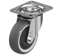 Parnells 100mm Stainless Steel Swivel Castor With Grey Electrically Conductive Thermoplas