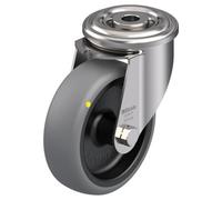 Parnells 100mm Stainless Steel Swivel Castor With Grey Electrically Conductive Thermoplas