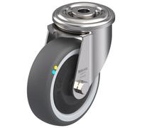 Parnells 100mm Stainless Steel Swivel Castor With Grey Electrically Conductive Thermoplas
