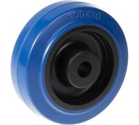 Parnells 100mm Wheel With Blue Elastic Rubber On Nylon Centre