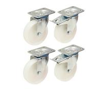 Parnells 125mm 5" Inch Nylon Castors Heavy Duty Swivel & Braked Castors Set 170Kg Each -
