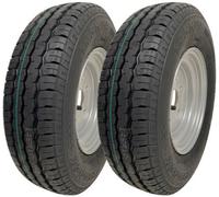 Parnells 145R10 Trailer Tyres & Wheels 4X100mm Pcd 84/82N Load Capacity 500Kg (Set Of 2)