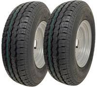 Parnells 145R10 Trailer Wheel, Tyre 10" 500Kgs 84/82N 4 Stud 4 Inch Pcd E-Mark (Set Of 2)