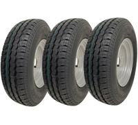 Parnells 145R10 Trailer Wheel, Tyre 10" 500Kgs 84/82N 4 Stud 4 Inch Pcd E-Mark (Set Of 3)