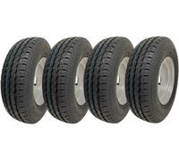 Parnells 145R10 Trailer Wheel, Tyre 10" 500Kgs 84/82N 4 Stud 4 Inch Pcd E-Mark (Set Of 4)