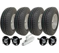 Parnells 145R10 Twin Axle Trailer Kit High Speed Road Legal Wheels Hub & Stub Axles Hitch