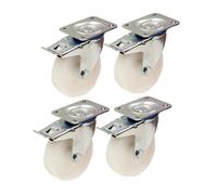 Parnells 150mm 6" Inch Nylon Castors - Heavy Duty Swivel Braked Castors Set 300Kg Each -