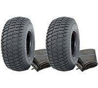 Parnells 15x6.00-6 4ply Wanda P332 Lawnmower Tyres & Tubes, Set of, Rubber