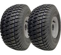 Parnells 15X6.00-6 Grass Lawnmower Wheels 65mm Hub, Tyre On Rim 20mm Bearings (Set Of 2)