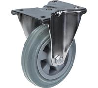 Parnells 160mm 6" Stainless Steel Castor Grey Rubber, Fixed, 135Kg
