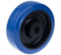 Parnells 160mm Wheel With Blue Elastic Rubber On Nylon Centre