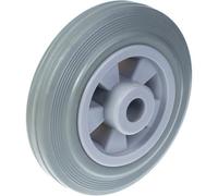 Parnells 160mm Wheel With Grey Rubber On Polypropylene Centre