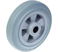 Parnells 160mm Wheel With Grey Rubber On Polypropylene Centre