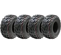 Parnells 16x8.00-7 Wanda P329 ATV Tyres, 4 Ply E-Marked, 80kg, Set of 4 | Tubeless, 406mm Diameter, 185mm Width, 12mm Tread, Chevron Knobbly Pattern, Predictable Steering