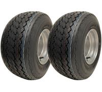 Parnells 18X8.50-8 Golf Cart Buggy Wheels 4-Ply Grass Tires On Rims Wanda P509 (Set Of 2)