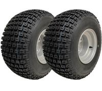 Parnells 18X9.50-8 Atv Knobby Tyres Fitted On 4 Stud 4 Inch Pcd Rim Wanda P322 (Set Of 2)