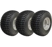 Parnells 18X9.50-8 Atv Knobby Tyres Fitted On 4 Stud 4 Inch Pcd Rim Wanda P322 (Set Of 3)