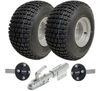 Parnells 18X9.50-8 Atv Quad Trailer Kit Knobby Wheels Hub & Stub Axles Swivel Hitch 204Kg