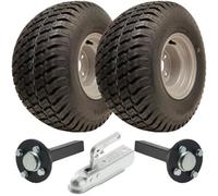 Parnells 18X9.50-8 Atv Trailer Kit P332 Grass Wheels 35X35mm Hub & Stub Axles Hitch 750Kg